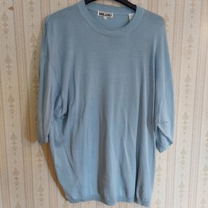 Knit soft material casual dress shirt big and tall